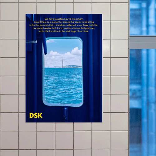 蓝色小清新海边现代装饰画