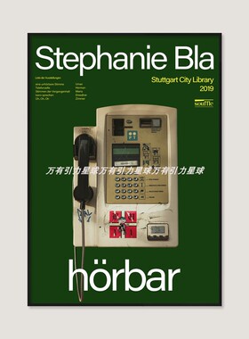 韩国设计ins复古绿色电话 艺术海报 拍照道具小众装饰画 挂画