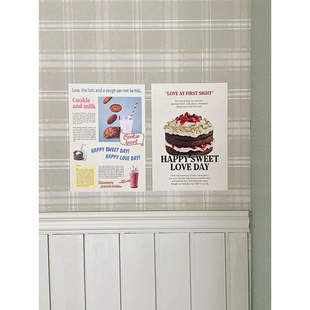 清新少女风牛奶曲奇饼干甜品摄影艺术海报 韩国咖啡馆装饰画挂画