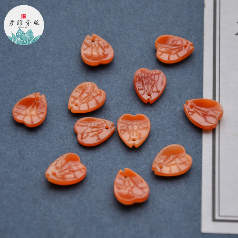 diy纯天然花瓣吊坠万宝螺