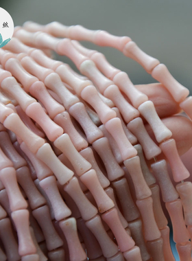 君绾青丝纯天然粉澳宝4*12MM竹节吊坠散珠手工串珠手串手链隔珠di