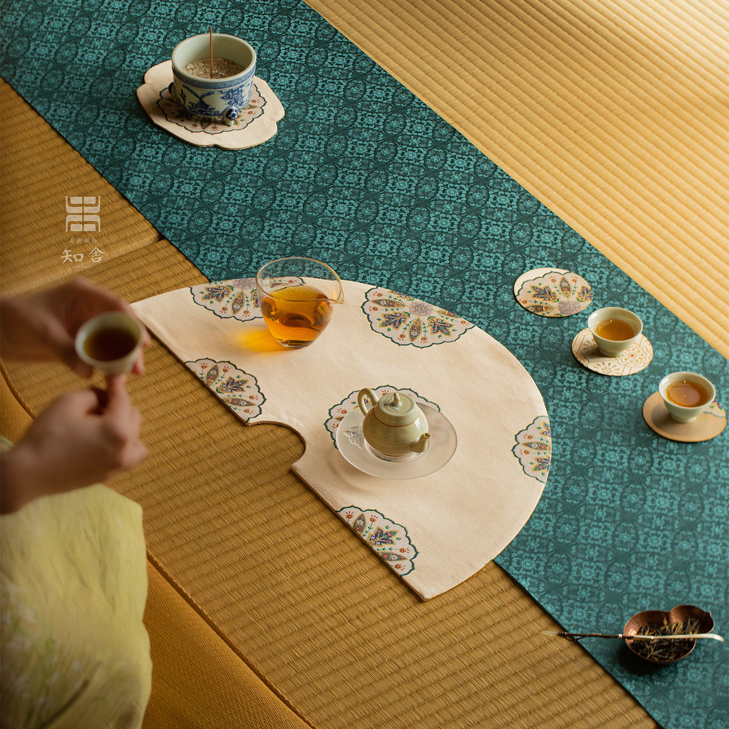 知舍·镜花源干泡席新中式复古宫廷风茶垫,居家布艺,茶席,淘宝优惠券,粉丝福利购,淘宝优惠卷