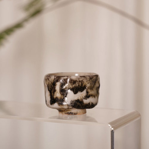 圣晓手捏志野烧茶杯单个高档陶瓷茶具景德镇纯手工70ml主人杯