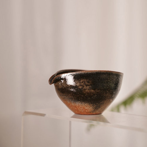 圣晓手作志野烧柴烧高档泡茶碗功夫茶具柴烧公道杯景德镇手工陶瓷