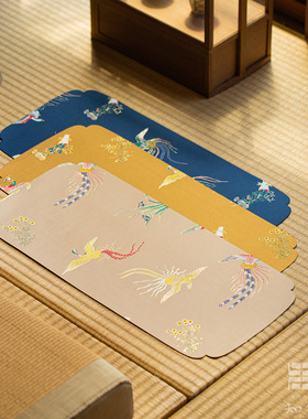 知舍·凤鸣长安干泡席杯垫新中式复古宫廷风手工双层茶垫茶道配件