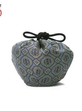 知舍真丝仕覆袋加棉软底茶杯袋茶道零配手工布艺旅行布袋收纳袋