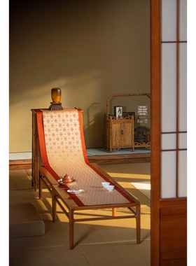 知舍·如意菱纹锦茶席套组复古新中式双面禅意桌旗