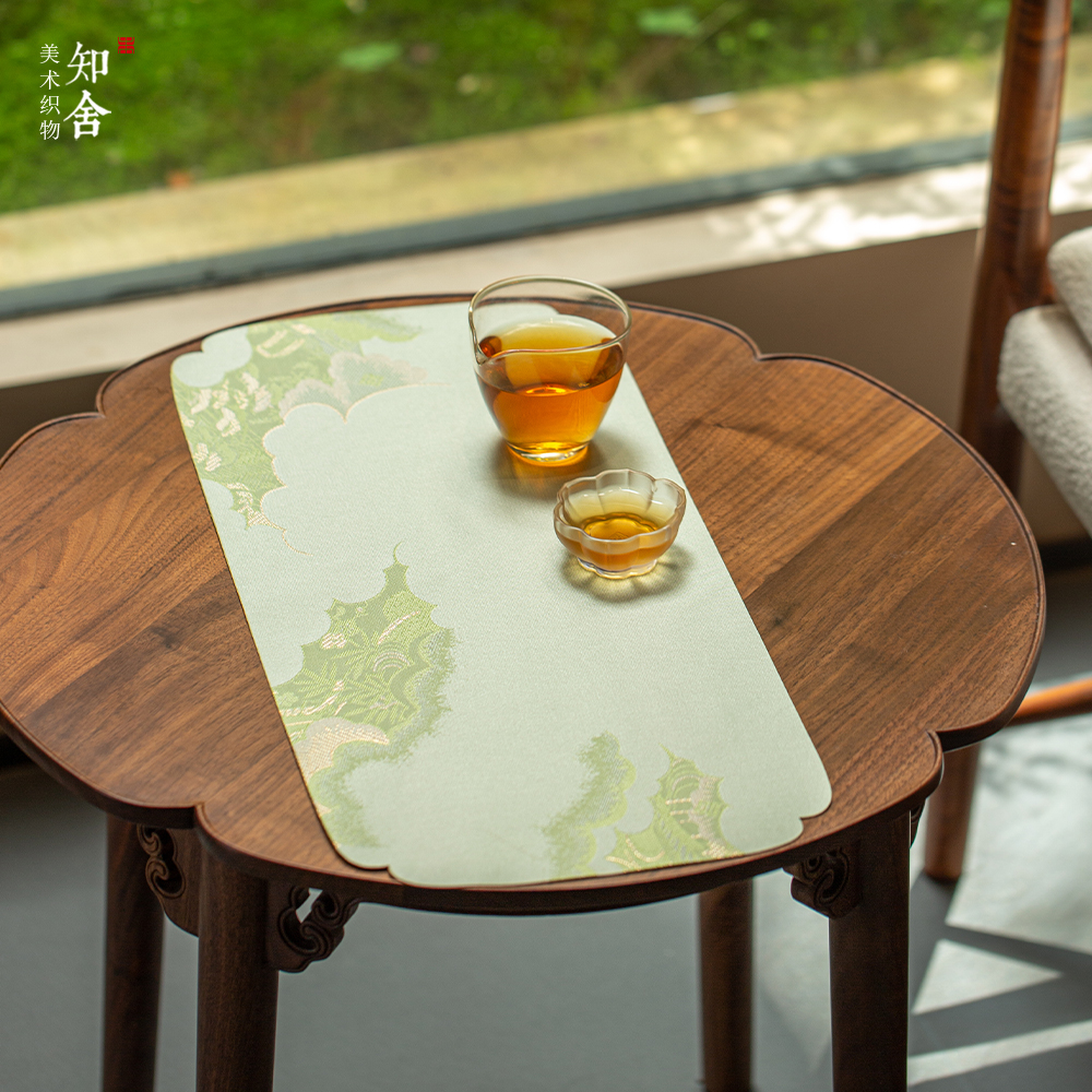 云霞翠轩织锦茶席中式复古茶桌台茶几干泡席布垫子双面用禅意喝茶