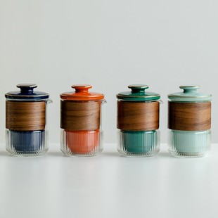 玻璃旅行茶具套装户外便携式快客杯一壶三杯旅游露营泡茶功夫茶具