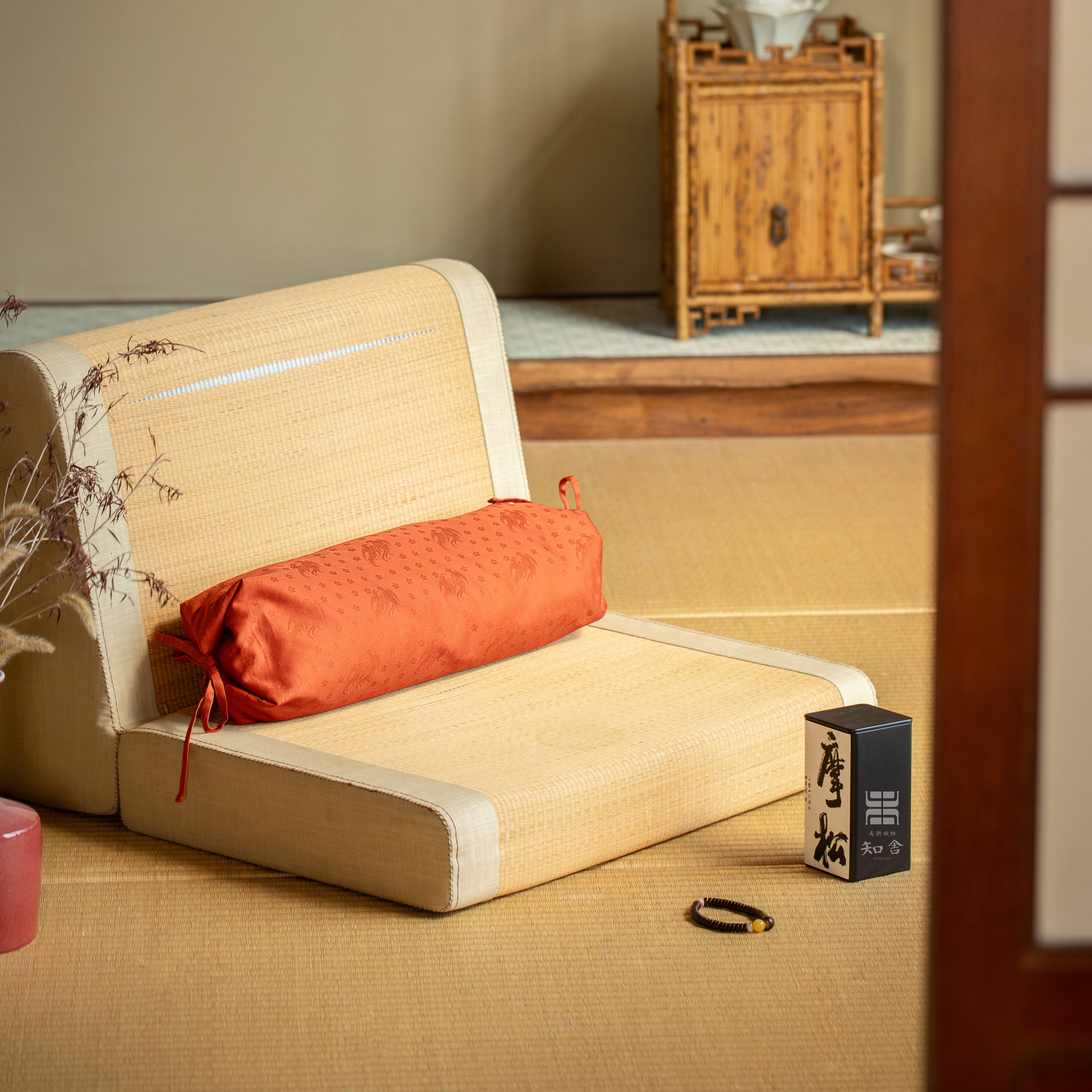 知舍静好系列安枕 茶室办公室中式靠垫座椅沙发久坐靠背茶道零配