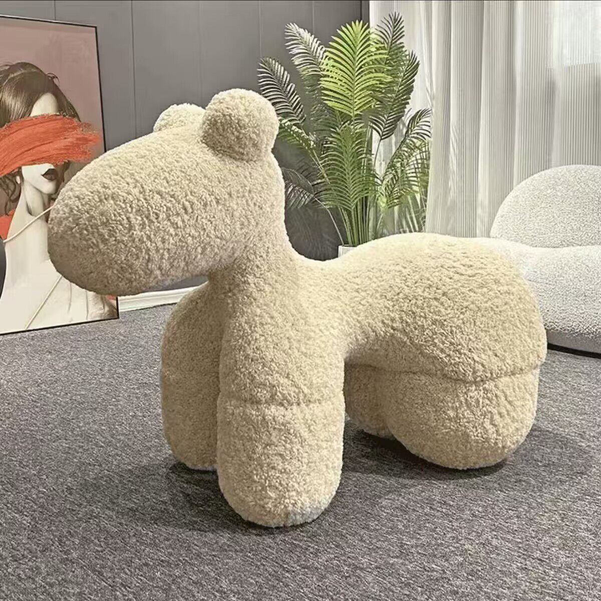 毛绒动物造型儿童椅新款
