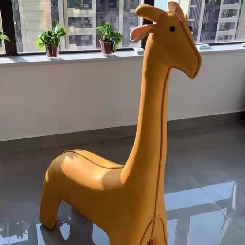儿童沙发长颈鹿坐凳带轮