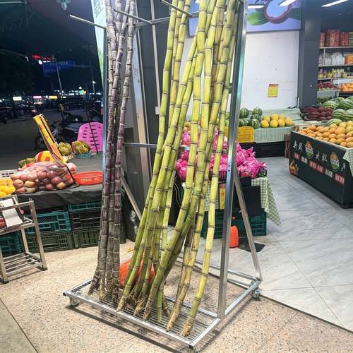 水果店甘蔗斜放架子商用