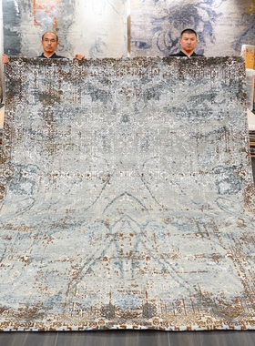 天匠进口羊毛地毯轻奢复古法式高级感手工打结编织地毯244x305cm