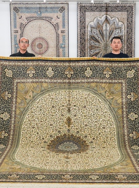 天匠手工地毯飘窗科尔曼土耳其风手工打结别墅大宅地毯244x305cm