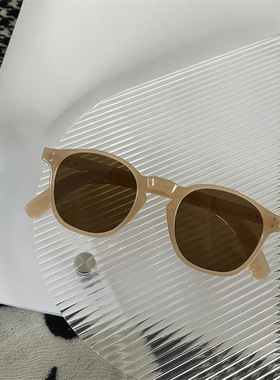 5010复古黑框茶色眼镜素颜神器墨镜女gm太阳镜小框开车太阳镜