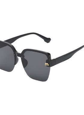 亏本清仓墨镜女夏显脸小太阳镜防紫外线舒适复古黑框茶色眼镜潮