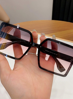 亏本清仓墨镜女夏防紫外线太阳镜男大脸款黑色高级感gm眼镜复古