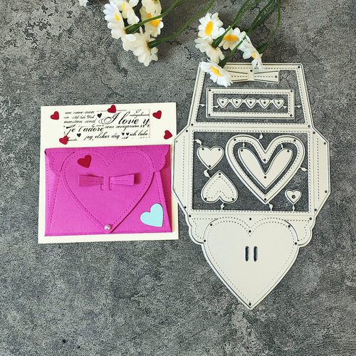 DC-1827 Cutting Dies 心形信封装饰刀模 DIY压花碳钢刀模