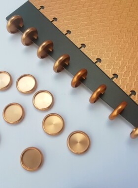 装订大咖外24mm金属蘑菇孔环扣 国产Happyplanner金色活页圈