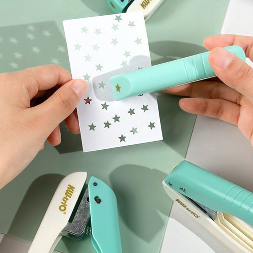 Shape craft punch方形爱心五角星小熊小圆打孔器压花器票据打孔