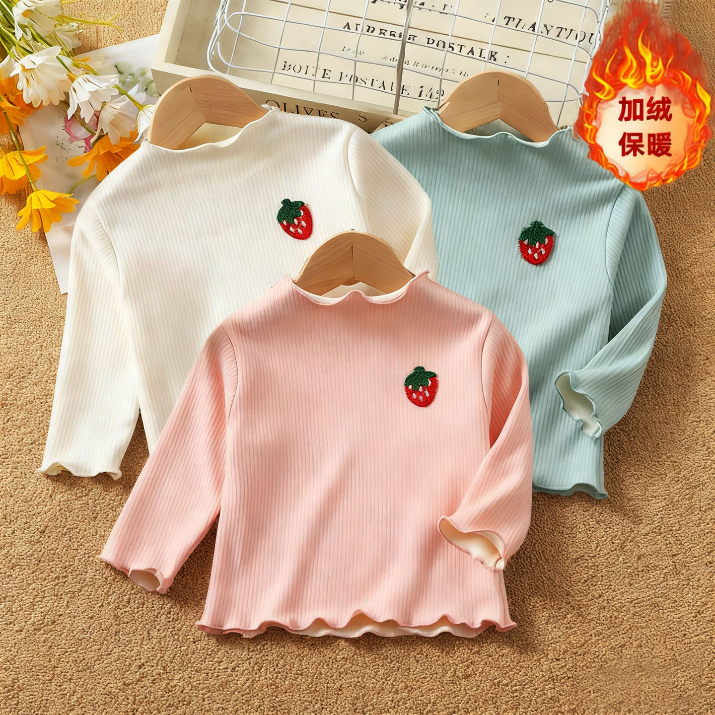 新品秒杀加绒纯棉秋冬保暖打底衫