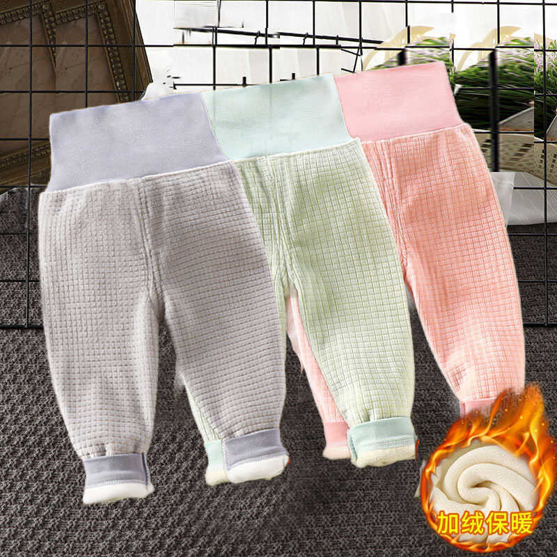 奥利绒保暖秋裤宝宝加绒高腰护肚