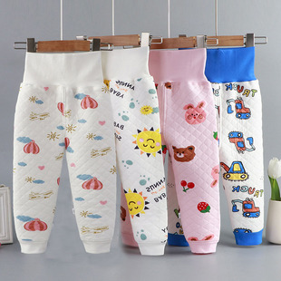 外穿裤 婴儿保暖裤 打底裤 高腰护肚宝宝男宝夹棉加厚秋裤 子 内搭秋季