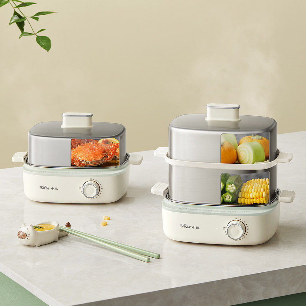 Bear/小熊 ZDQ-E12R2 电蒸锅不锈钢蒸锅家用多功能早餐机智能预约