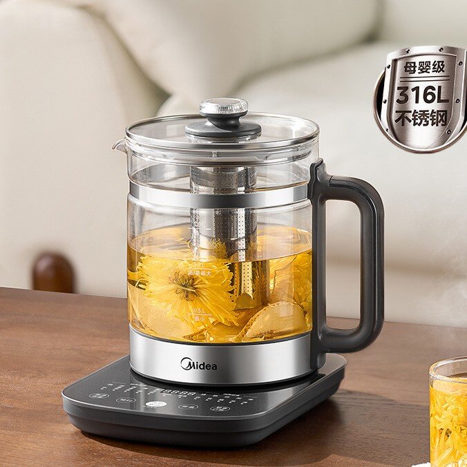 美的养生壶多功能家用电煎壶炖煮一体保温煮茶器煎药壶烧水不锈钢