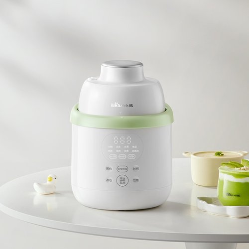 小熊辅食机SJJ-F04Q3婴儿全钢宝宝料理机蒸煮一体打米糊搅拌研磨