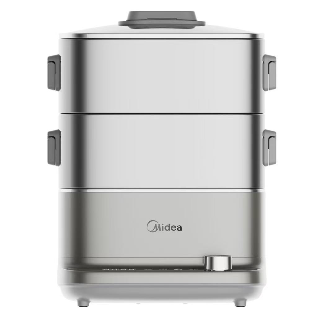 美的电蒸锅蒸煮一体分体式可拆洗3层大容量不锈钢蒸笼ZGC2323ZD88