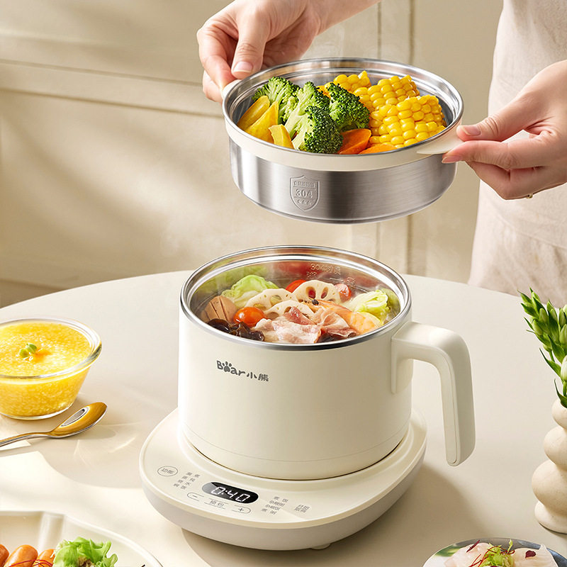 小熊电煮锅DRG-M17B3小型电饭煲1到2人家用迷你电饭锅一人食1.7L