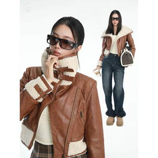 大翻领 现货Dailyshero 环保皮短款 winter 外套 Mild