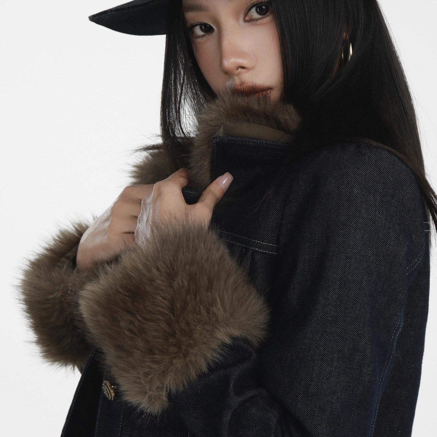 Momoshero【Tokyo莱蒙小姐】南方过冬denim！"中古毛领"牛仔外套,女装/女士精品,时尚套装,淘宝优惠券,粉丝福利购,淘宝优惠卷