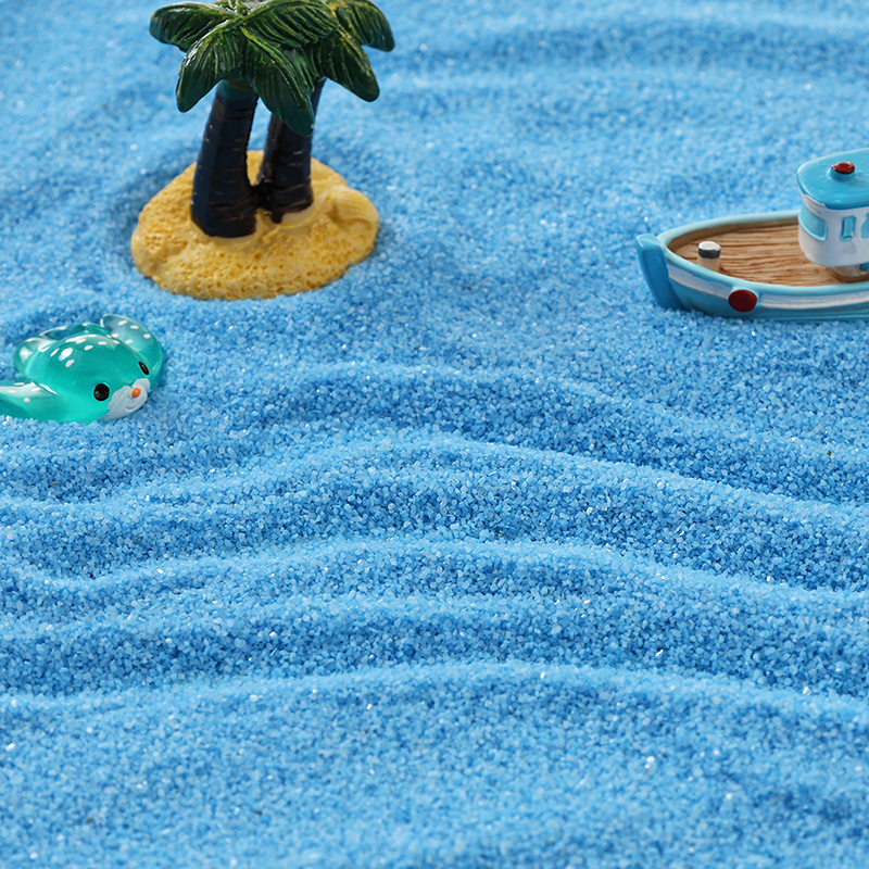 2斤）彩沙细沙蓝色沙子细沙