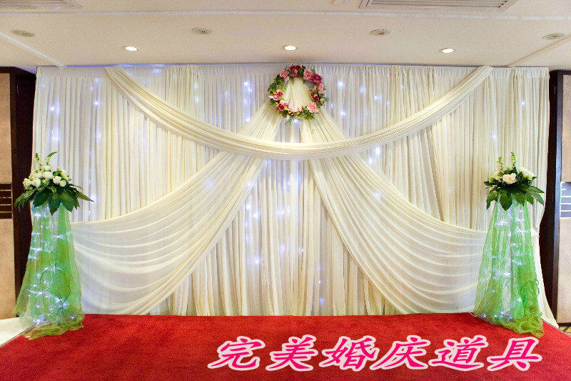 特价 婚庆道具/装饰纱/背景布/纱幔/舞台背景纱幔 3X6 4X8