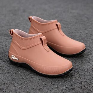 雨鞋新款女士时尚百搭防滑防水胶鞋耐磨工作厨房水鞋耐磨加棉雨靴