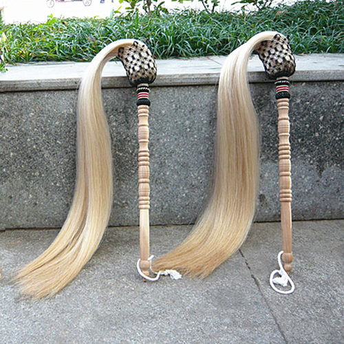 真马尾拂尘武当太极武术健身甩子