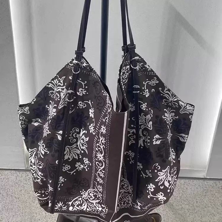 少量几个春夏大容量复古印花女士单肩包时尚慵懒托特包通勤包包