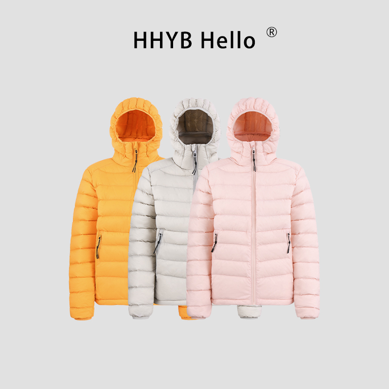 HHYB别来无恙 2025冬季连帽排骨长袖舒适不臃肿羽绒服外套H70029