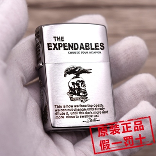 美国原装正品ZIPPO芝宝打火机 200镀铬拉丝五面雕刻 铁汉敢死队
