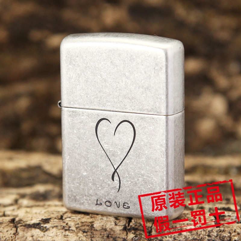 美国原装正品ZIPPO之宝打火机 121FB古银 永不分离 love 爱心 ZIPPO/瑞士军刀/眼镜 ZIPPO/芝宝 原图主图