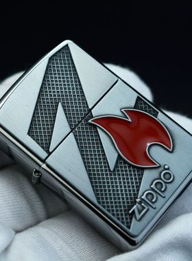 正品ZIPPO芝宝防风打火机16年绝版美版在册29104火焰贴章徽章