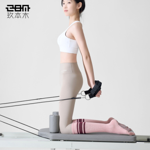 压力运动袜子女瑜伽五指小腿袜专业防滑健身跑步跳绳肌能压缩长筒