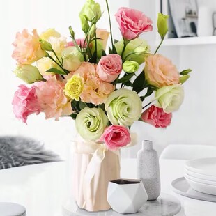 云南昆明基地直发洋桔梗龙胆花真花鲜切花花束鲜花混搭批发年宵花