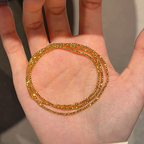 蹦迪珠串珠项链小碎子锁骨链