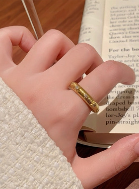 轻奢小众开口闪钻食指戒