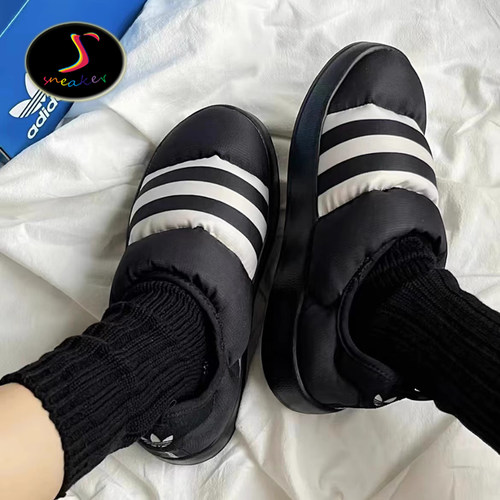 阿迪达斯男女保暖低帮运动休闲鞋