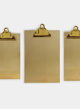 荒木之丘 WILD HILL 复古 黄铜写字板 菜单夹 速写板 垫板 便笺夹